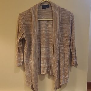 Covington Women's Tan Striped Cardigan